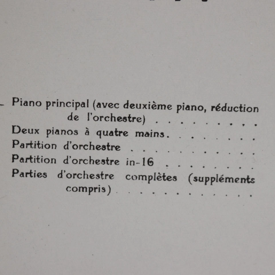 Concierto de colección Ravel para piano orquesta partitura 4 manos 2 partituras Durand Foto 4 de 4