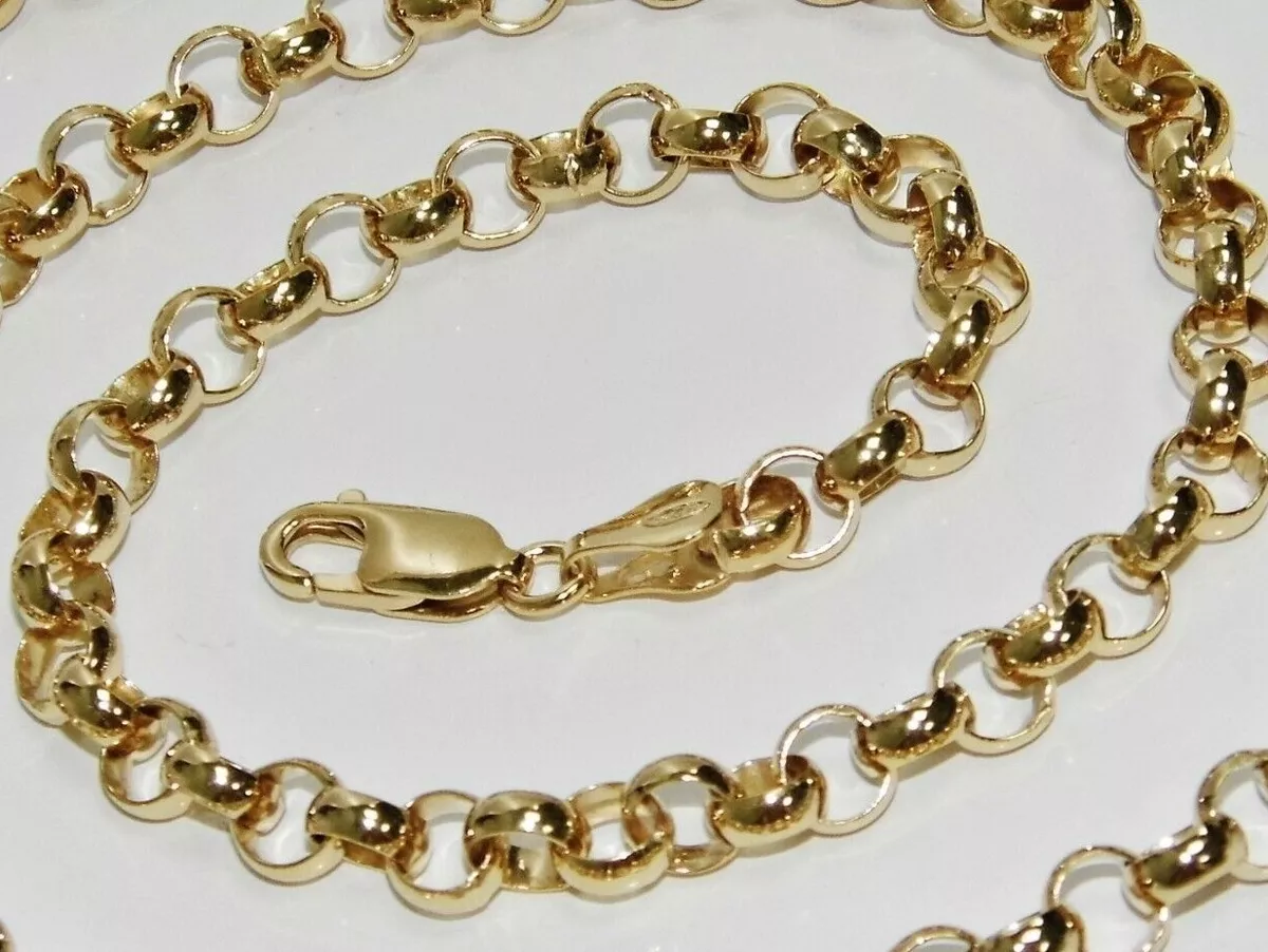 9ct Yellow Gold V-Small Belcher 22' Link Necklet