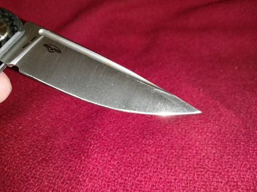 Real Steel Luna N690 CF226 knife carbon fiber slipjoint EDC, nice VG & sharp - Picture 7 of 14