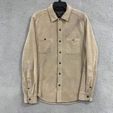 American Outdoor True Grit Button Down Faux Fur Flannel Long Sleeve Shirt Size L