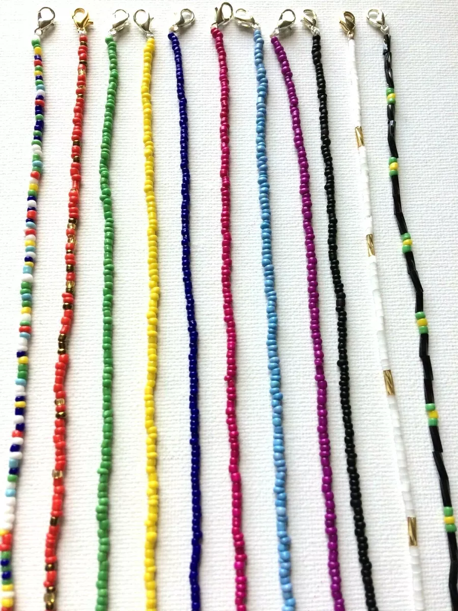 Seed bead anklet sale