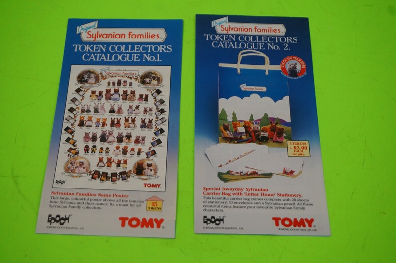 RARE TWO 1988 Sylvanian Families TOMY Catalogue catalogs British NICE