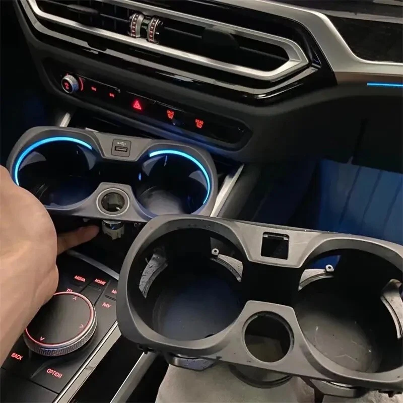 For BMW M3 G80 M4 G82 2021-23 11 Colors LED Cup Holder Accessories Ambient Light