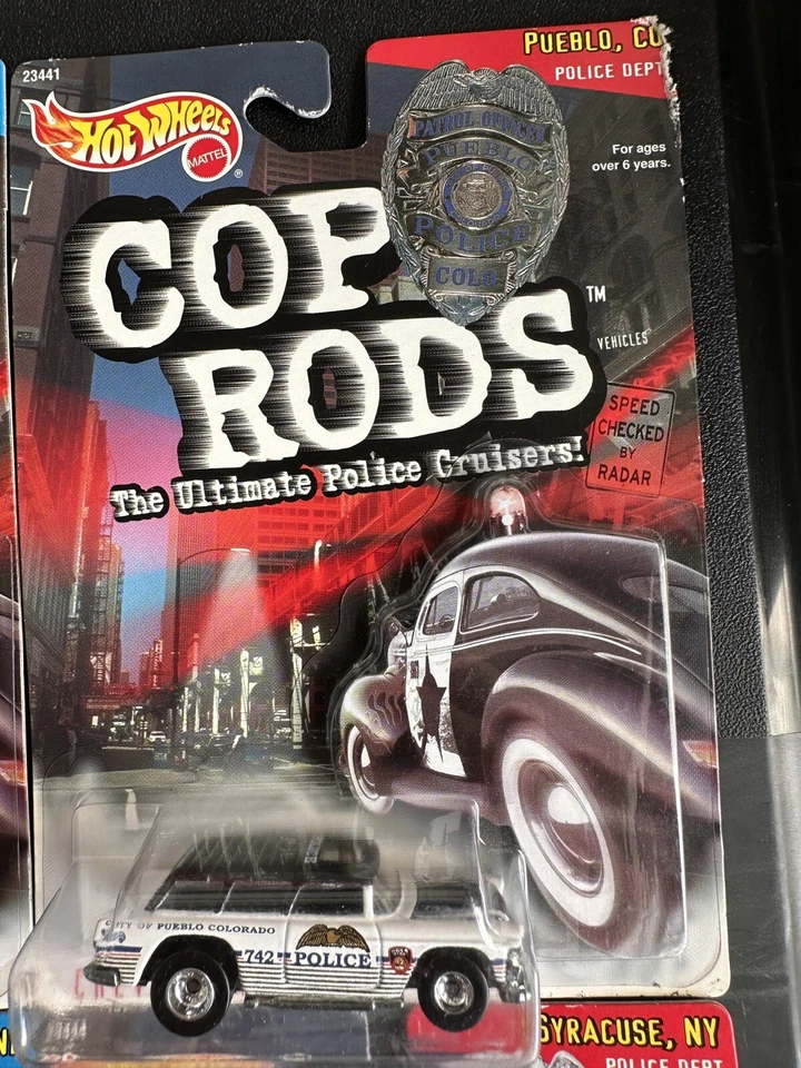 Juego Hot Wheels Cop Rods 63 Corvette Chevy Nomad Super Dragster 32 Ford Vicky (4) Foto 3 de 4