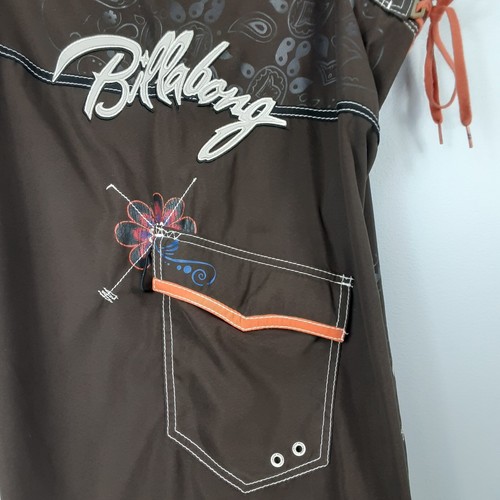 Vtg BILLABONG Board Shorts Mens 34 Embroidered Swim Trunks Surf - Picture 16 of 17