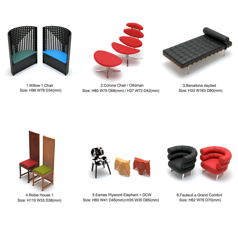Reina Japan 1/12 Designers Chair Design Interior Collection