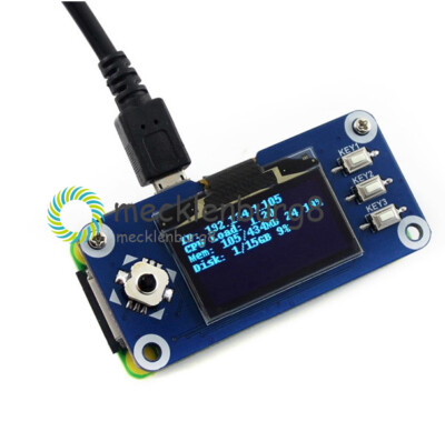 1.3'' OLED SPI/ I2C Hat Expansion Board for Raspberry Pi 2B/3B/Zero/Zero W