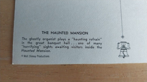 Walt Disney World Postcard Haunted Mansion Ghostly Organist Great Banquet Hall - Picture 3 of 3
