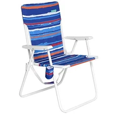 SunnyFeel 15" Tall Folding Beach Chair, Oversized Portable High Seat Sand 