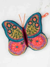 Natural Life Boho Butterfly Pot Holder Oven Mitt Bake Happy