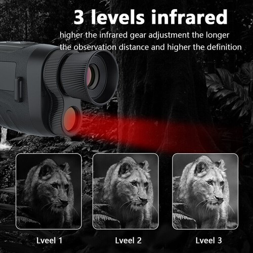Dispositivo de visión nocturna infrarrojo monocular cámara HD dispositivo de visión nocturna negro - Imagen 8 de 9