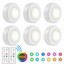 Grundig LED Spot Set 4 Stück, Batteriebetrieben & Kabellos - Mit Fernbedienung, Timer, RGB Farbwechsel, Für Schrank & Deko