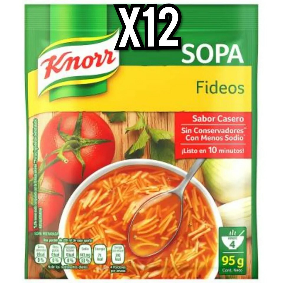 Knorr Tomato - Fideos Pasta Soup 3.5 oz (Pack of 3)