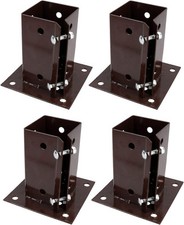 X4 Fence Post Support Spike Shoe Bolt Down 50mm 75mm 100mm Garden Post