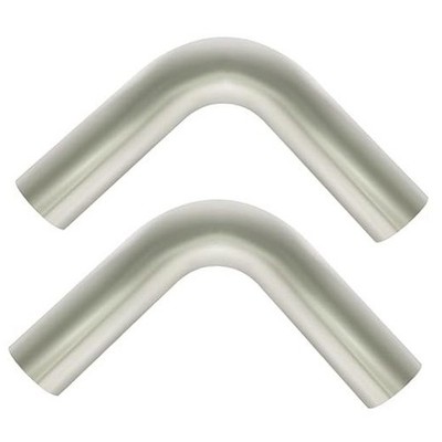 2.5 inch OD 90 Degree Exhaust Pipe Mandrel Bend Elbow 2.5'' OD (2 Pack)