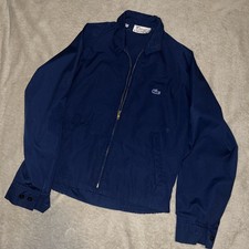 Lacoste Jacket VTG IZOD Lacoste Size Medium 80s Blue Croc Blue Harrington Jacket