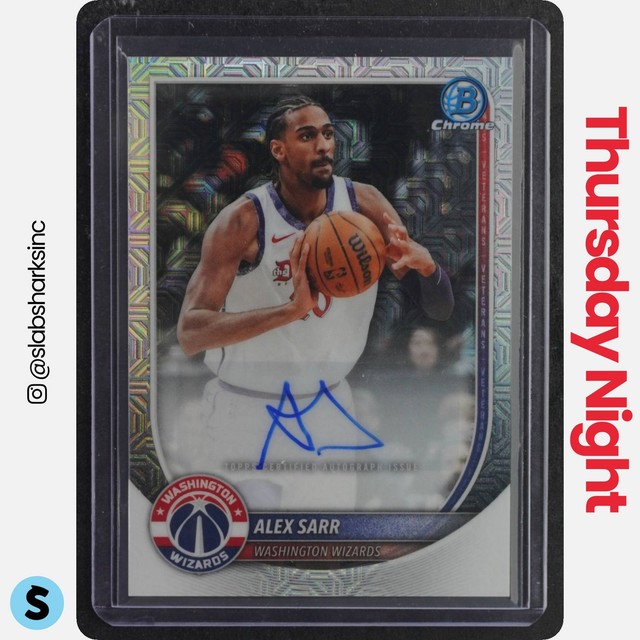 2025 Bowman #BCA-AS Alex Sarr Chrome Mojo Refractor Auto