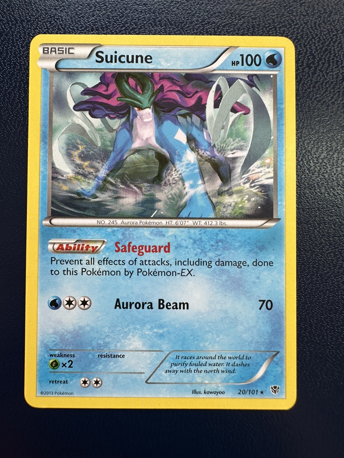 Suicune 20/101 Regular Finish - Pokemon Plasma Blast MP
