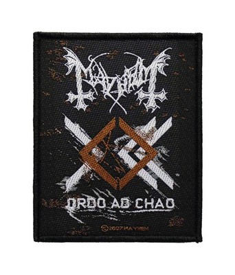 Mayhem Ordo Ad Chao Battle Jacket Sew On Woven Patch - OFFICIAL 16-3