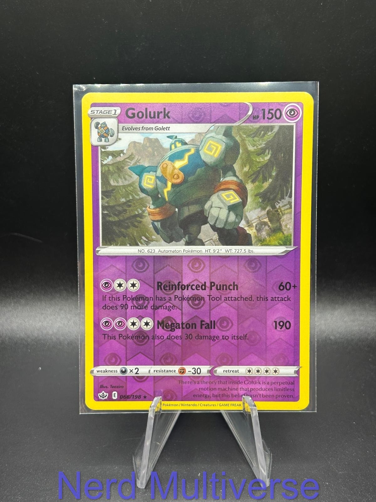 GOLURK 066/198 R CHILLING REIGN POKEMON REVERSE HOLO NM/M