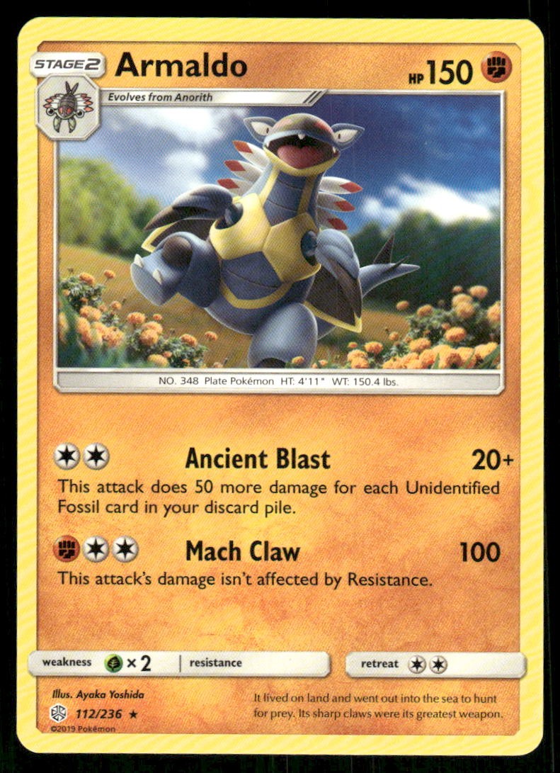 Armaldo SM - Cosmic Eclipse [112/236] Rare LP Pokemon
