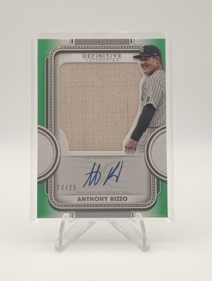 2022 Topps Definitive Anthony Rizzo Auto Relic Collection Green ARC-AR /25 Yanks
