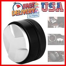 58mm Espresso Distributor Tool with Adjustable Height - Black Modern Finish