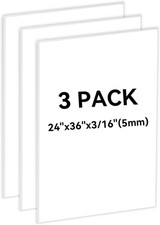 3PACK White Foam Board 24X36 3/16 Inches,5Mm Foam Core Board Poster Board for Sc