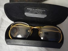 Early 1900s Antique Glasses Elegant Design 12 GF Beautiful With Original Case