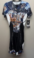 NEW DeSoto Femme Women’s Riviera Flisuit Trisuit Mosaic Pattern XL Triathlon