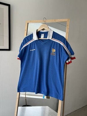 France national team 1986 home soccer jersey football shirt adidas ventex 