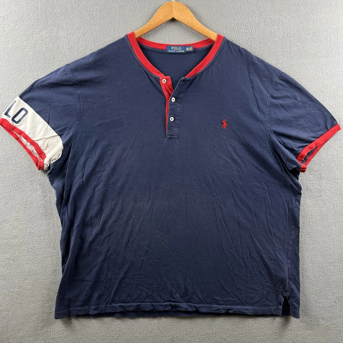トップス 90s POLO by Ralph Lauren henry neck top Polo Ralph Lauren Cotton Henley Casual Button-Down Shirts for Men