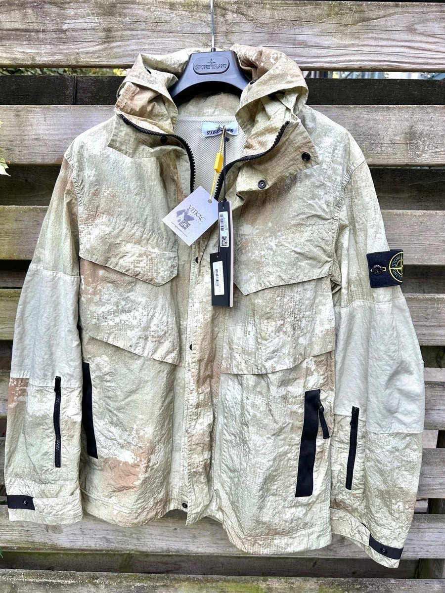 Stone Island Dissolving Grid Camo Nylon Medium BNWT UK