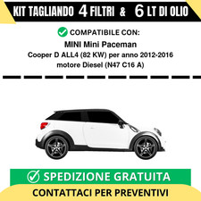 Tagliando per MINI Mini Paceman Cooper D ALL4 82 kw Diesel 2012-2016 - 6 Lt d...