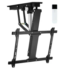 TOPSKY Electric Adjustable Ceiling TV Mount with Remote, Motorized Flip Down ...