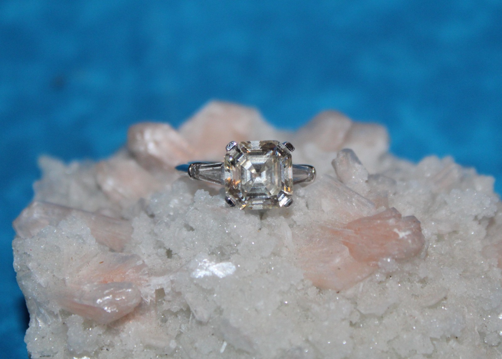 Clear Stone Sterling Silver Ring - image 1