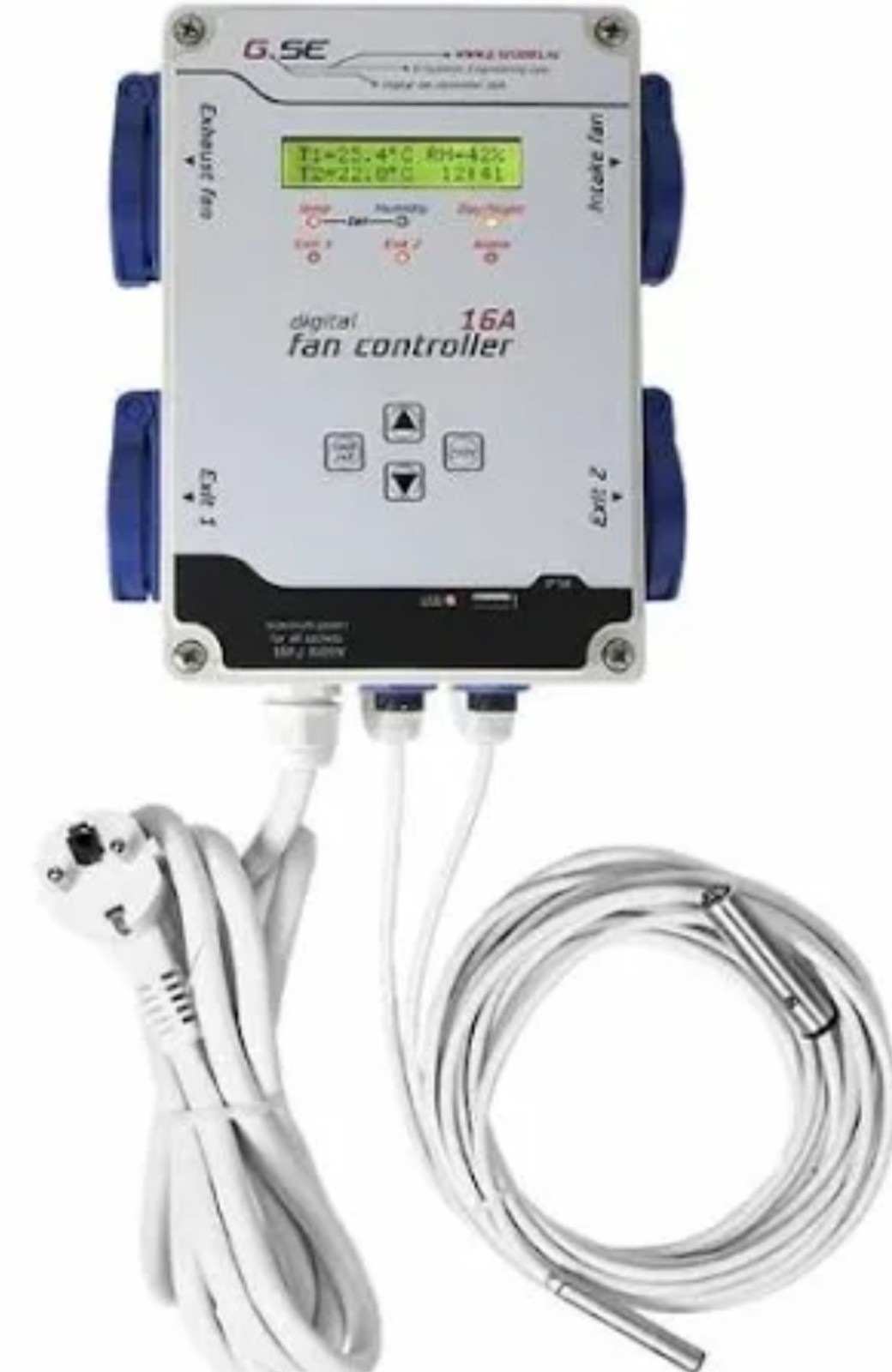 GSE - Fan Controller 16A (x4 Fan) Centralina Umidità e Temperatura