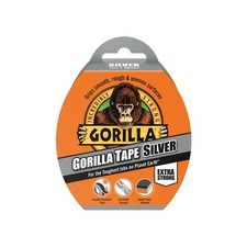 Gorilla Tape Silver Heavy Duty Adhesive Glue Durable Indoor Outdoor Use, 11m 32m