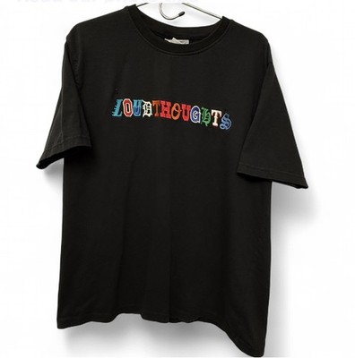 LOUD THOUGHTS EMBROIDERED T-SHIRT, SIZE XL, CHEST 45'', LENGTH 28'' *SEE FLAW PIC*