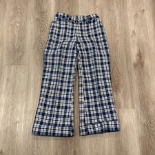 RARE Vintage 60s 70s Wide Leg Levi's Cuffed Plaid Trousers Women's Size 26x24.5
