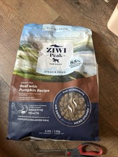ZIWI Peak Steam  Dried Beef With Pumpkin Recipe Dog Food 3.3 Lbs Digestive Heal