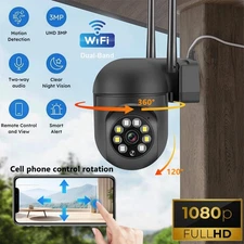 Security Cameras Outdoor Dual-Band WiFi Night Vision PIR Sensor Surveillance LOT