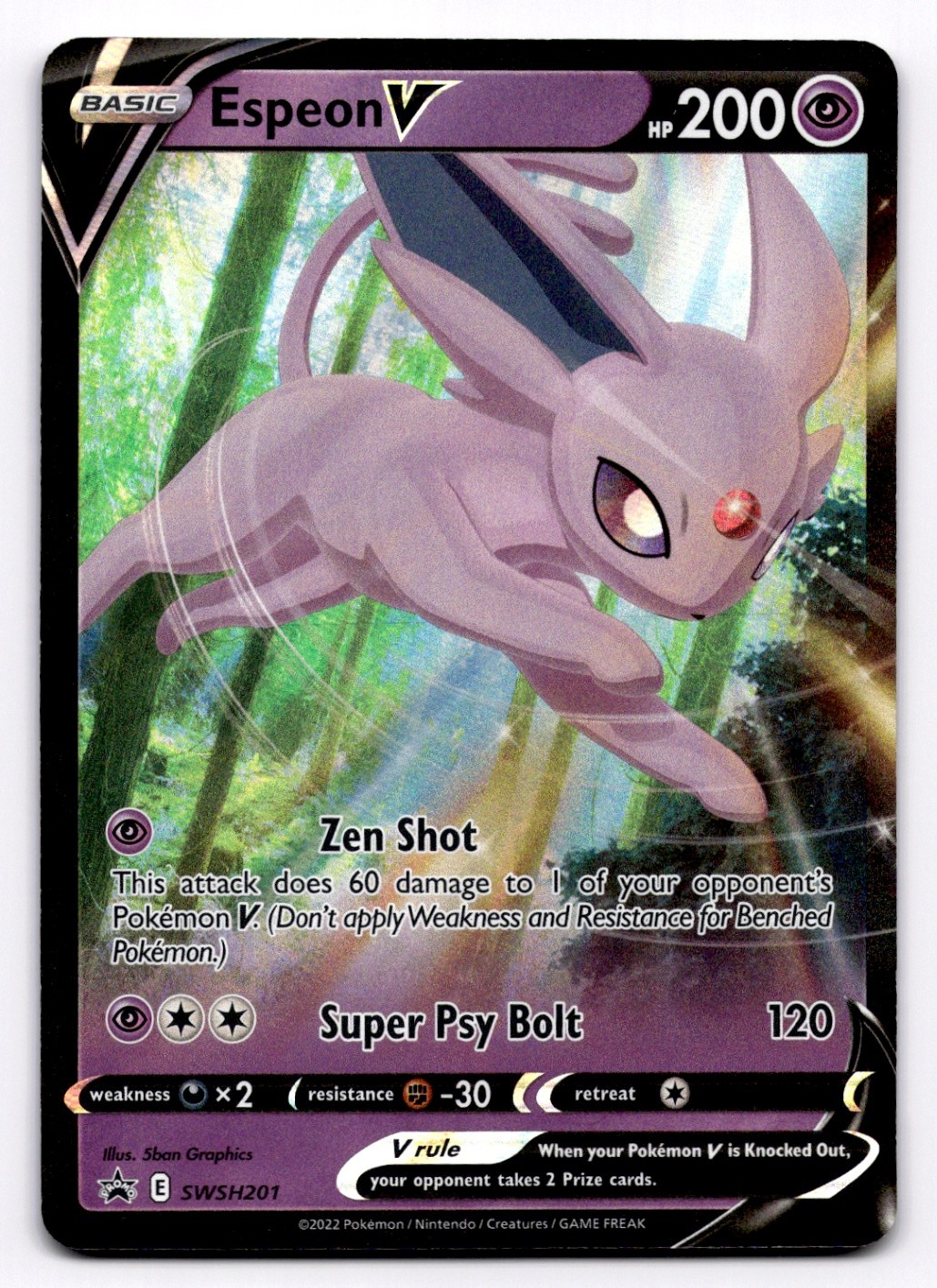 Espeon V - SWSH: Sword & Shield Promo Cards - Pokemon NM SWSH201