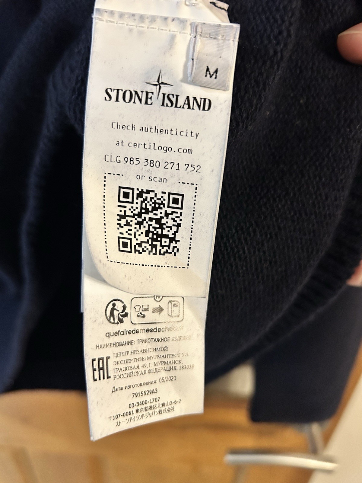 Stone Island Men's Quarter Zip Casual Pullover Jumper Navy Blue Lambs Wool Med image 7