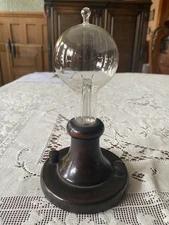 Antique Replica of Edison's 1st  Light Bulb -Working