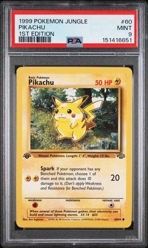 1999 POKEMON JUNGLE 1ST ED #60 PIKACHU PSA 9