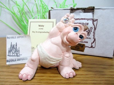 Krystonia Woby Baby Dragon 3943 Figurine England Tag In Box