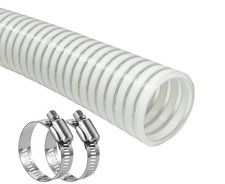 1 1/2 Inch Swimming Pool Replacement HosePool Filter Pump 6 Feet, White
