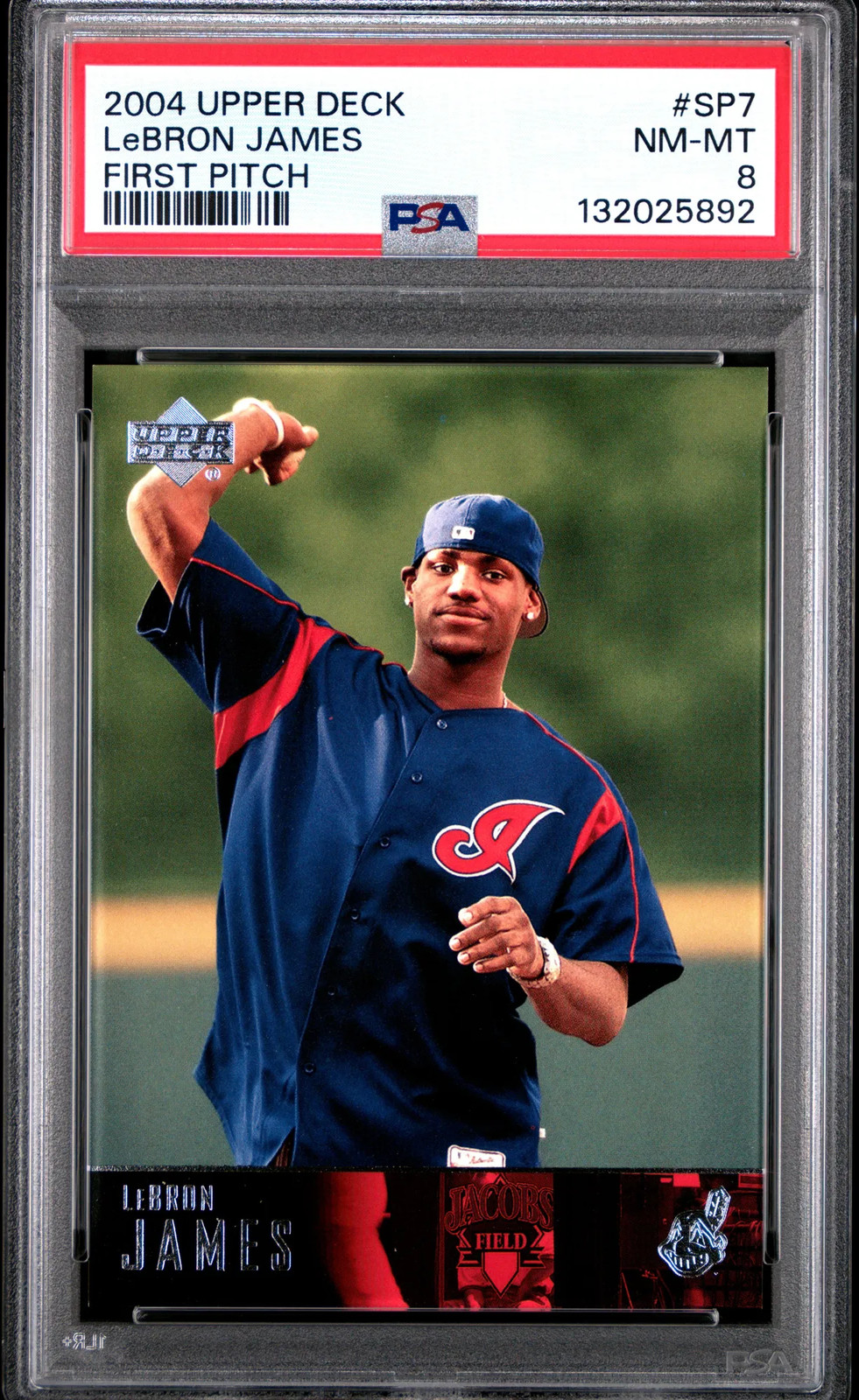 LeBron James 2004 Upper Deck First Pitch #SP7 PSA 8
