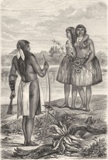 USA. Indians of Rio Colorado 1870 old antique vintage print picture